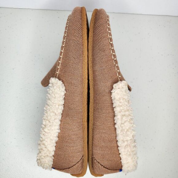 ROTHY'S Women's The Slipper Knit Wool Fleece Lining, Nutmeg Beige Tan Size 8 - Picture 7 of 14